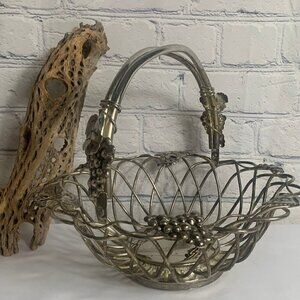 Godinger Silver Plated Fruit Bread Basket 12"